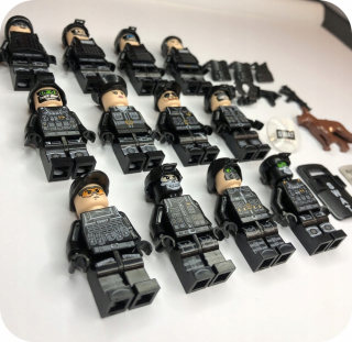 12 SWAT POLICE Minifigúrky Weapon Soldier
